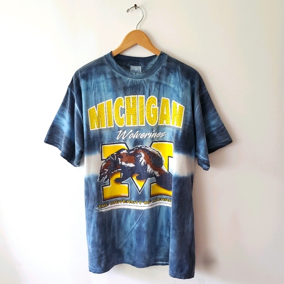 Vintage Other - Vintage Michigan Wolverines Tie Dye Graphic Shirt